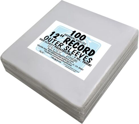 (25) 12" Record Outer Sleeves - INDUSTRY STANDARD 3mil Thick Polyethylene - 12 3/4" x 12 1/2" in Saudi Arabia
