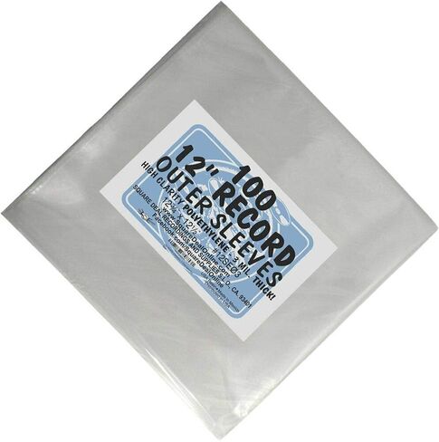 (25) 12" Record Outer Sleeves - INDUSTRY STANDARD 3mil Thick Polyethylene - 12 3/4" x 12 1/2" in Saudi Arabia