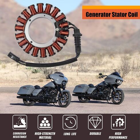 ملف الجزء الثابت من مولد RANSOTO متوافق مع 2006-2013 Harley Davidson Electra Glide Road King Road Glide Replace 2998706 29987-06A 29987-06B 29987-06D in Saudi Arabia