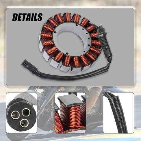 ملف الجزء الثابت من مولد RANSOTO متوافق مع 2006-2013 Harley Davidson Electra Glide Road King Road Glide Replace 2998706 29987-06A 29987-06B 29987-06D in Saudi Arabia