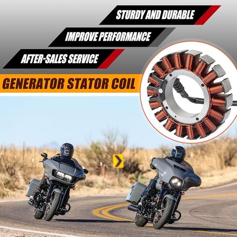 ملف الجزء الثابت من مولد RANSOTO متوافق مع 2006-2013 Harley Davidson Electra Glide Road King Road Glide Replace 2998706 29987-06A 29987-06B 29987-06D in Saudi Arabia