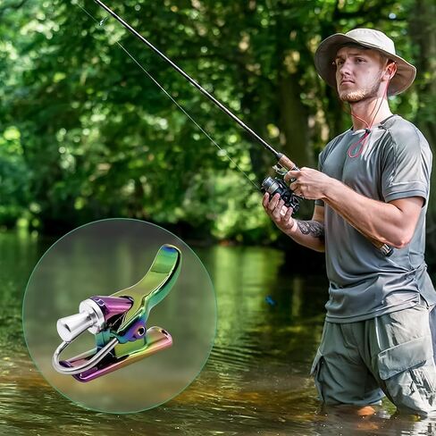 غوغوسي 4 قطع مدفع مصبوب لركوب الامواج، زناد صيد بحري للصيد في البحر، بكرة ثابتة للمساعدة في الصب، مشبك صنارة الصيد البحرية، زر الابهام، اصبع بيونيك لصيد الاسماك، واقي اصابع امن in Kuwait