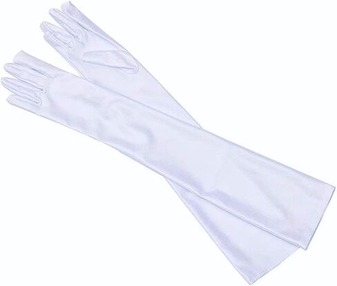 52CM long Evening Satin Gloves,Retro Formal Makeup Gloves For Women's Hands,Set With Wedding Ball Opera Gloves in Saudi Arabia