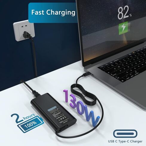 Replacement for Dell Latitude 5520 Charger, 65w USB C Laptop Charger for Dell Latitude 7400 7420 7430 5420 7370 7390 2-in-1 7410 5530 5320 5330 ha65nm170 la65nm190 Type C Power Adapter in Kuwait
