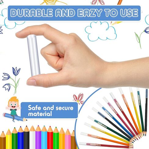 36 Pieces Chewable Clear Pencil Toppers for Sensory Kids Silicone Chewy Pencil Chew Tubes Sensory Oral Motor Chew Aid for Children and Adults with Anxiety, Autism, ADHD, Sensory Integration Issues in Kuwait