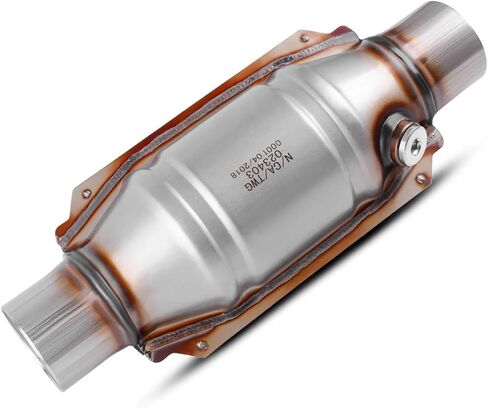 AUTOSAVER88 ATCC0017 محول حفاز عالمي مدخل/مخرج 2.25 بوصة مع درع حراري (متوافق مع وكالة حماية البيئة) in Saudi Arabia