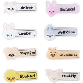 8Pcs Kpop StrayKids cute cartoon animal badge, brooch daily accessory SKZ fan gift