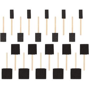 20 Pack Foam Paint Brushes Set - 4 sizes Poly Foam Sponge Brushes with Wooden Handles for Acrylics, Oil Stains, Varnishes Watercolor, Painting, Crafts, Art