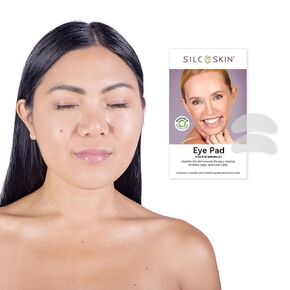 SilcSkin Silicone Eye Pads for Fine Lines, Crepey Skin, and Puffiness - Reusable Overnight Face Pads - 1 set of Pads, 15 Day Supply