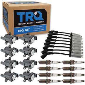 TRQ Ignition Coils Wires & Spark Plugs Kit Fits 02-06 Cadillac 99-07 Chevrolet