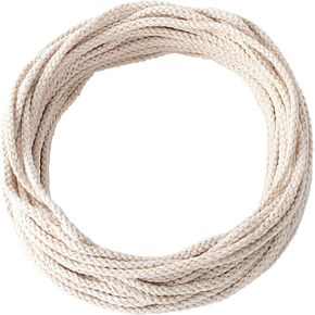 65.6 Ft Oil Lamp Wicks 1/8" Round Braided Cotton Wick Replacement for Candle Lamp, Tiki Torches, Alcohol Candle Burner, Kerosene Lantern