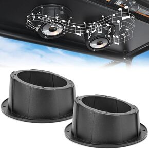 KEMIMOTO Pairs of 6.5 Inch Speaker Pods, Universal Angled Boxes Enclosures for 6.5" Speakers Compatible with UTVs, RVs, Cars, Boats, Trunks, Trailers - 9.56 Inch Surface Mount