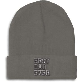 Beanies for Men Best Dad Ever Aembroidery Humor Winter Hats for Women Acrylic Skull Cap 1 Size