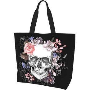 Hitamus Tote Bag for Women Men Reusable Beach Shoulder Bag Casual Handbag for Travel Shopping Grocery Work