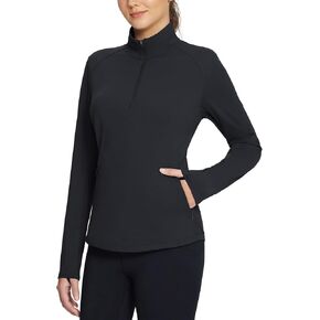 BALEAF Women's Fleece Pullover Jacket Water Resistant Half Zip Thermal Golf Shirts Cold Weather Gear Winter