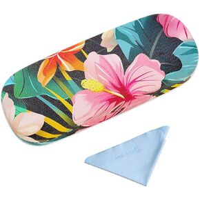 PERFECTSIGHT Hard Shell Eyeglasses Case, PU Leather Protective Glasses Case, Cute Eyeglass Case for Women Men Girls