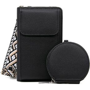Long Keeper Crossbody Cellphone Wallet Women Small Vegan Leather Phone Purse with Coin Pouch Card Holder Handbag for Travel