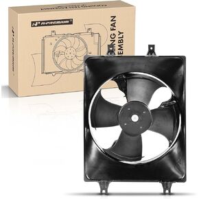 A-Premium A/C Condenser Fan Assembly Compatible with Select Honda Models - Odyssey 1999-2004 - Replace# 38611P8FA01, 38615P8FA00