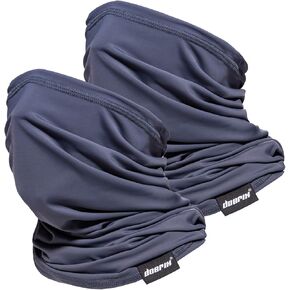 Neck Gaiter Face Mask Reusable, Cloth Face Masks Washable Bandana Face Mask, Sun Dust Protection Cover Balaclava Scarf Shield (Solid-Gray-2PS, 1)