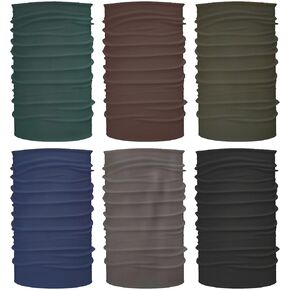6 Pack Neck Gaiters Tube UV Face Mask Bandana Solid Balaclava Shiesty Magic Scarf Headwear Headbands Wraps for women