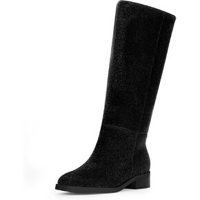 Women's Chunky Heel Platform Mid Calf Boots