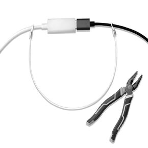 Ciyebst Cable Tethers 20 Pack with Crimping Tool (12 Inches, White Color), Adjustable Security Cable Look, Universal DIY Adapter Tethering Ties Kit for Computer Cord, Pre-Assembled, Tamper-Resistant