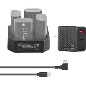 4-Channel Type C Fast Charging Station with PD 65W Quick Charger Adapter for Sony NP-FZ100 Batteries,Compatible with Sony A9 A7III A7RIII Cameras,with LCD Display (Kit) in Saudi Arabia
