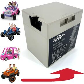 Ride On Batteries - Power Wheels Battery 12v Upgrade, Ride on Battery, Fits Barbie Jeep Battery, Kids Jeep Battery Replacement Power Wheels Battery 1101506087, Battery 00801-0638 - 12v 15ah Battery
