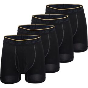 Caterpillar Men's 4-Pack Comfort Core Boxer Briefs, Grey, Large