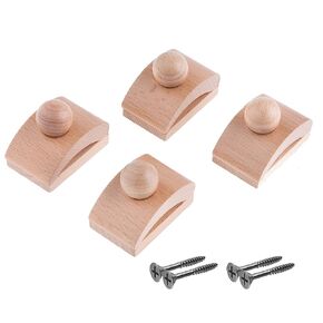 Classy Clamps Wooden Quilt Wall Hangers – 4 Small Clips (Dark) and Screws for Wall Hangings - Tapestry Hangers / Quilt Hangers for wall hangings - Quilt Clips / Wall Clips for hanging / Quilt racks
