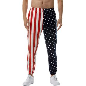 GRAJTCIN American Flag Pants Unisex USA Patriotic Joggers Pants Casual Sport Sweatpants Baggy Pants