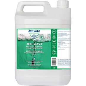 Nikwax Tech Wash 169 fl. oz., Technical Cleaner for Jackets and Outerwear, Restores Waterproofing in Rain, Ski, and Snow Gear, Safe for Gore-Tex and DWR in Saudi Arabia