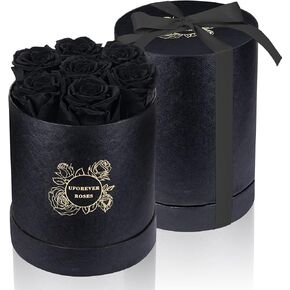 7-Piece Preserved Roses in a Box Mothers Day Rose Valentines Day Gifts for Her, Real Roses That Last a Year and More, Christmas Day, Birthday Day (Royal Blue)
