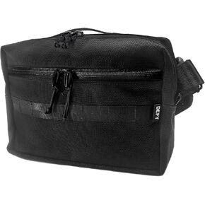 DEFY Insidious Jr. Sling | Ballistic Nylon Crossbody Sling Bag | 6 Liter Utility Sling Bags For Men | Mens Cross Shoulder Bag w/ 12.5 Inch Tablet Sleeve | Water Repellent Travel & Commuter Bag (Black)