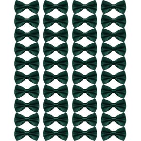 40 Pcs Men's Bow Ties Pre Tied Tuxedo Formal Adjustable Clip On Bow Satin Bowtie for Men Boys Costume Wedding Party