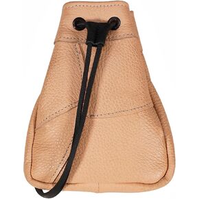 Mythrojan Medieval Drawstring Bag, Ideal for SCA LARP Reenactment & Ren fair-Full Grain Leather