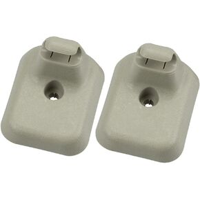 RLB-HILON Sun Visor Holder Retainer Clip AL3Z1504132AA Compatible with Ford F150 2009 to 2014 Year, Beige-Gray Color, 2PC