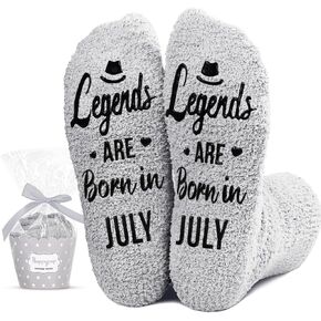 HAPPYPOP Birthday Gifts Ideas Socks for Men - July August September October Gifts for Him Male