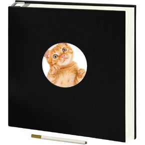 Vienrose Photo Album Self Adhesive Scrapbook Album for 4×6 5×7 8×10 Pictures Linen Cover 40 Pages for Family Wedding Gifts, Beige
