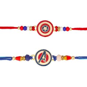 Set of 2 Rakhi for Small Brothers Designer Rakhi Rakhi for Sister, Rakhi for Little Brother Bhai | Raksha Bandhan Elephant Rakhi for Brother with Greeting card and Roli Chawal (Design3)