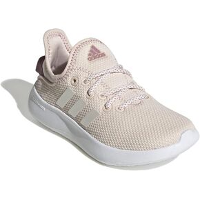 adidas Cloudfoam Pure Sportswear Sneaker, Core Black/Core Black/Lucid Pink, 4 US Unisex Big Kid