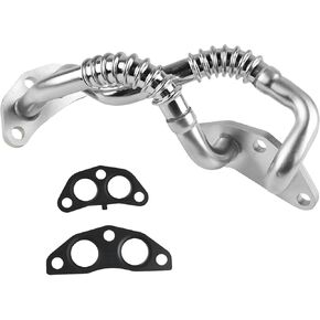 WATERWICH Engine Oil Cooler Hose Line Lower Pipe Assembly with Gasket Compatible with Toyota Highlander Sienna/Lexus RX350 RX450h 3.5L V6 Replacement for 15767-31020 11496-31010