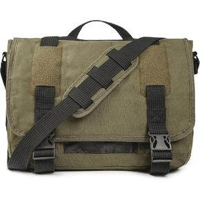 Classic Premium Messenger Bag with Laptop Compartment - Canvas Bag Fits up to 17" Laptops
