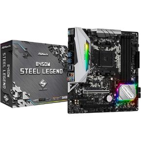 ASRock B450 Steel Legend Socket AM4/ AMD Promontory B450/ DDR4/ Quad CrossFireX/ SATA3&USB3.1/ M.2/ A&GbE/ATX Motherboard