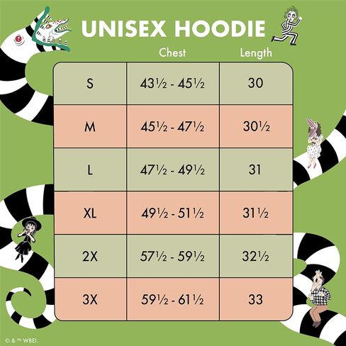 Loungefly Beetlejuice Unisex Hoodie Sweatshirt 3X in Saudi Arabia