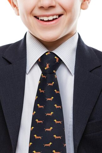 Retreez Animal Pattern Boy's Tie | Neckties for Kids | Boy's Tie - 8-10 years in Saudi Arabia