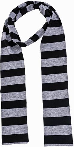 4Pcs Adults Costume Accessories Black and Grey Striped Men's Scarf Cosplay Accessories in Saudi Arabia