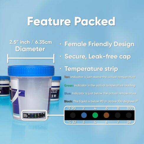 Prime Screen-12 Panel Multi Drug Urine Test Compact Cup (THC 50,AMP,BAR,BUP,BZO,COC,mAMP/MET,MDMA,MOP/OPI,MTD,OXY,PCP) C-Cup-[10 Pack]- CDOA-6125 in Saudi Arabia