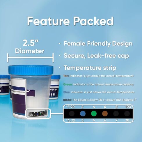 Prime Screen-12 Panel Multi Drug Urine Test Compact Cup (THC 50,AMP,BAR,BUP,BZO,COC,mAMP/MET,MDMA,MOP/OPI,MTD,OXY,PCP) C-Cup-[10 Pack]- CDOA-6125 in Saudi Arabia