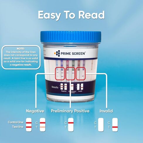 Prime Screen-12 Panel Multi Drug Urine Test Compact Cup (THC 50,AMP,BAR,BUP,BZO,COC,mAMP/MET,MDMA,MOP/OPI,MTD,OXY,PCP) C-Cup-[10 Pack]- CDOA-6125 in Saudi Arabia